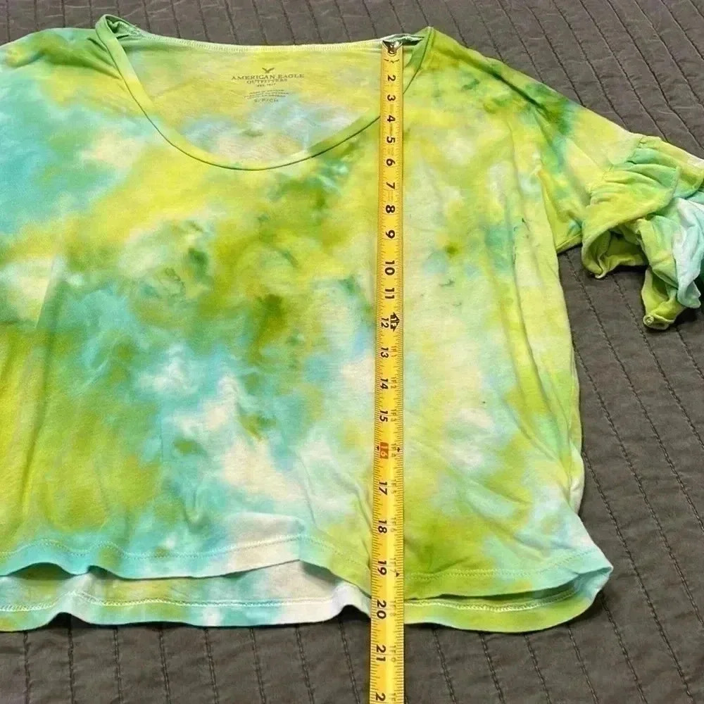 Tie Dyed Up-cycled American Eagle Top Size Small - Picture 6 of 6